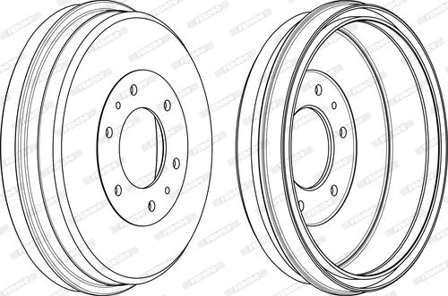 Ferodo FDR329793 - Гальмівний барабан autocars.com.ua