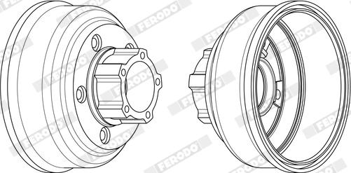 Ferodo FDR329807 - Гальмівний барабан autocars.com.ua