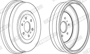 Ferodo FDR329832 - Гальмівний барабан autocars.com.ua