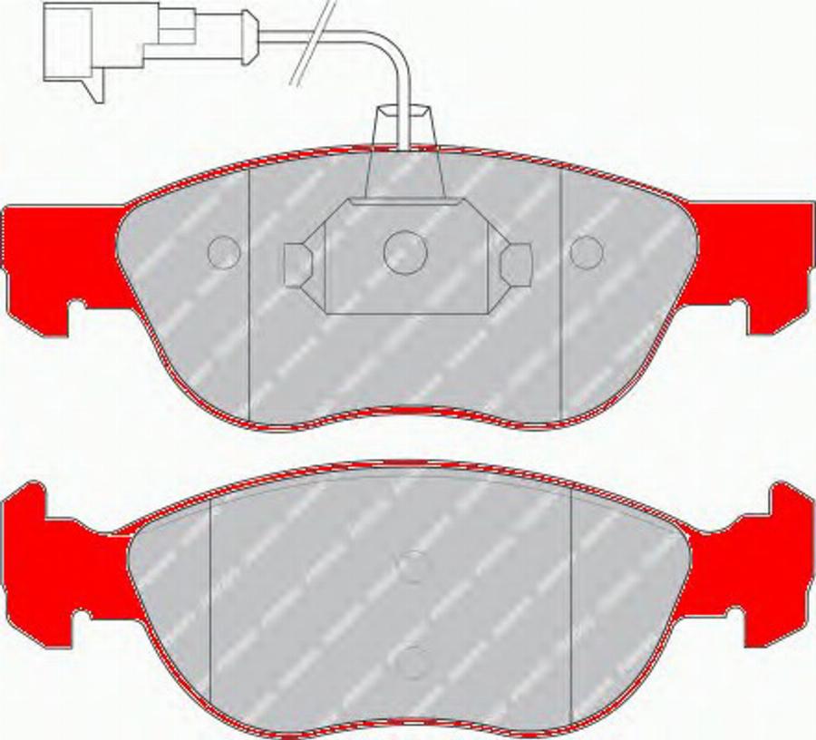 Ferodo FDS1056 - Тормозные колодки, дисковые, комплект avtokuzovplus.com.ua