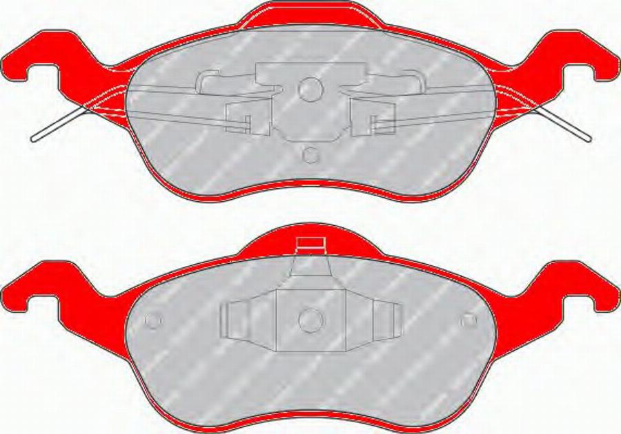 Ferodo FDS1318 - Тормозные колодки, дисковые, комплект avtokuzovplus.com.ua