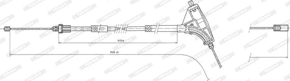 Ferodo FHB432415 - Тросик, cтояночный тормоз avtokuzovplus.com.ua