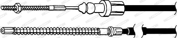 Ferodo FHB432726 - Трос, гальмівна система autocars.com.ua