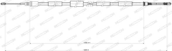 Ferodo FHB432885 - Трос, гальмівна система autocars.com.ua