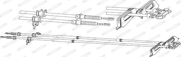 Ferodo FHB432980 - Тросик, cтояночный тормоз avtokuzovplus.com.ua