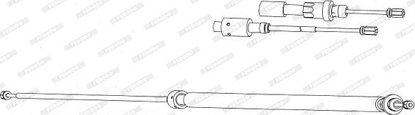 Ferodo FHB433025 - Трос, гальмівна система autocars.com.ua