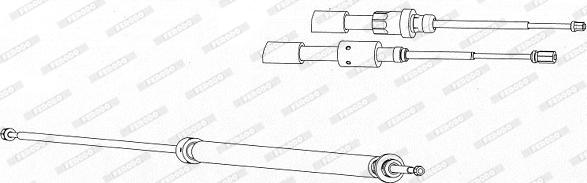 Ferodo FHB433030 - Тросик, cтояночный тормоз avtokuzovplus.com.ua