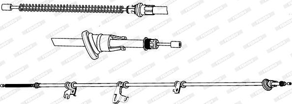 Ferodo FHB434551 - Трос, гальмівна система autocars.com.ua