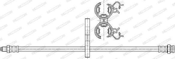 Ferodo FHY2618 - Тормозной шланг avtokuzovplus.com.ua