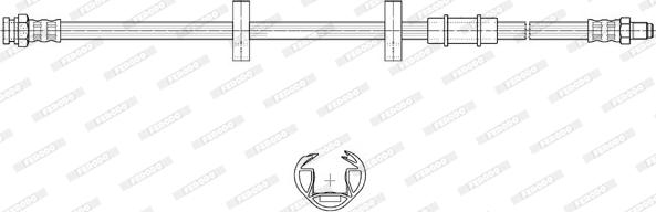 Ferodo FHY2925 - Тормозной шланг autodnr.net