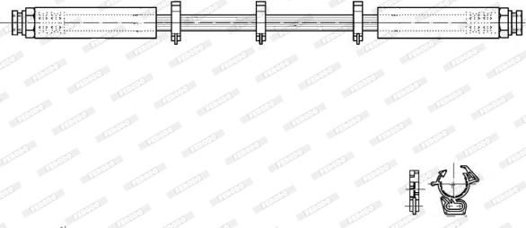 Ferodo FHY2934 - Тормозной шланг avtokuzovplus.com.ua