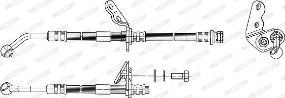 Ferodo FHY3216 - Гальмівний шланг autocars.com.ua