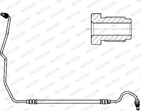 Ferodo FHY3354 - Тормозной шланг avtokuzovplus.com.ua