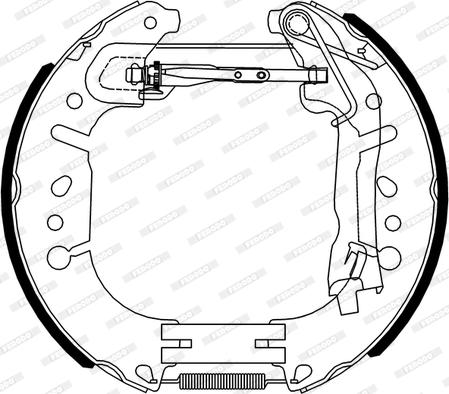 Ferodo FMK627 - Комплект тормозных колодок, барабанные avtokuzovplus.com.ua