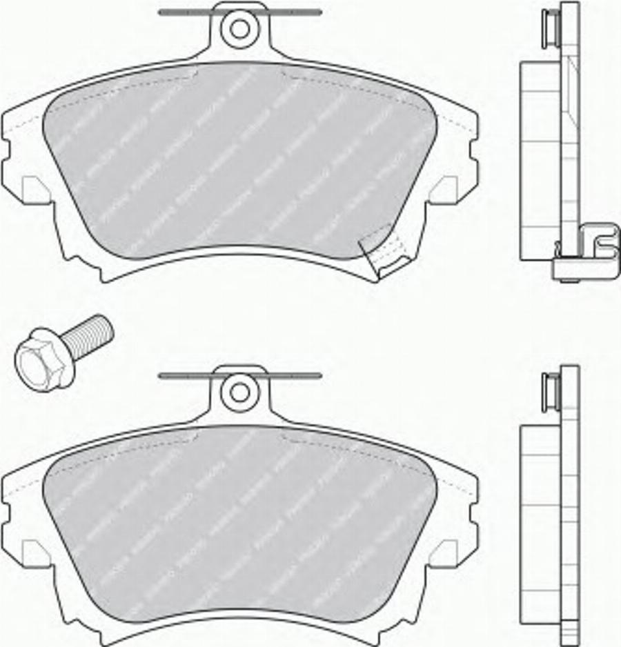 Ferodo FQT1384 - Тормозные колодки, дисковые, комплект avtokuzovplus.com.ua