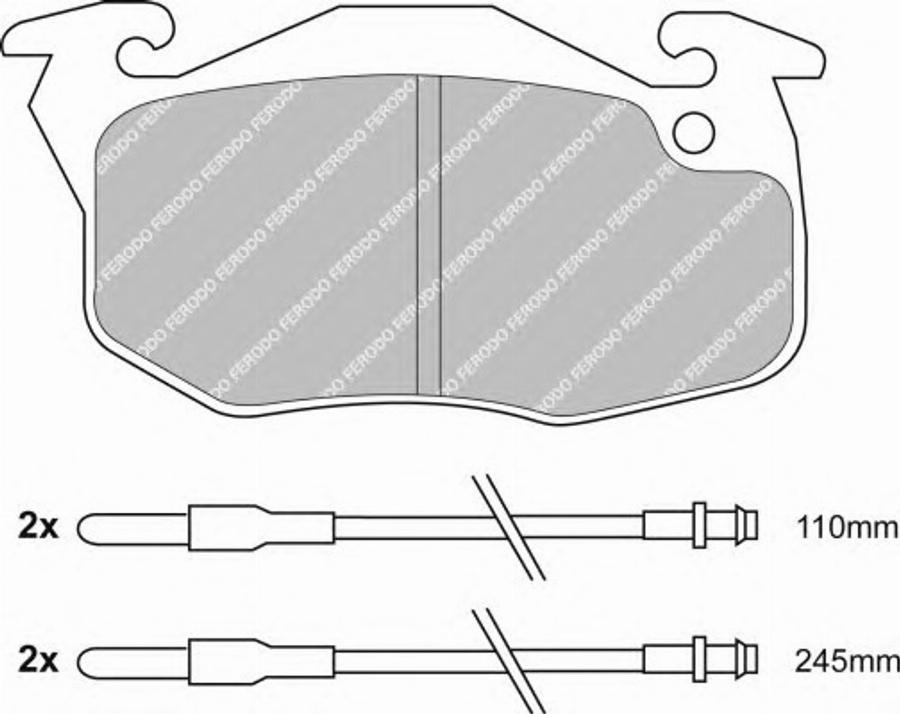 Ferodo FQT729 - Тормозные колодки, дисковые, комплект autodnr.net