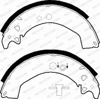 Ferodo FSB116 - Комплект гальм, барабанний механізм autocars.com.ua