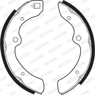 Ferodo FSB160 - Комплект тормозных колодок, барабанные autodnr.net