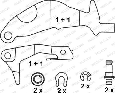 Ferodo FSB246 - Комплект гальм, барабанний механізм autocars.com.ua