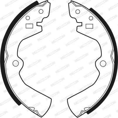 Ferodo FSB258 - Комплект тормозных колодок, барабанные autodnr.net