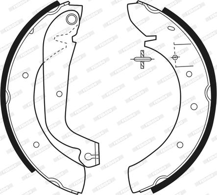 Ferodo FSB270 - Комплект тормозных колодок, барабанные autodnr.net