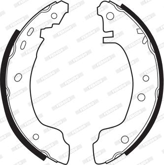 Ferodo FSB308 - Комплект тормозных колодок, барабанные autodnr.net
