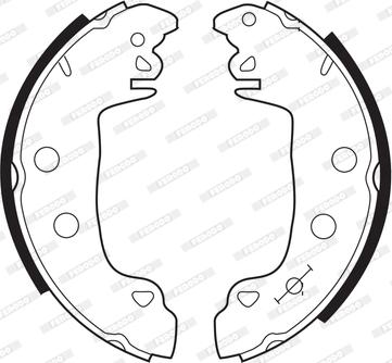 Ferodo FSB333 - Комплект тормозных колодок, барабанные autodnr.net