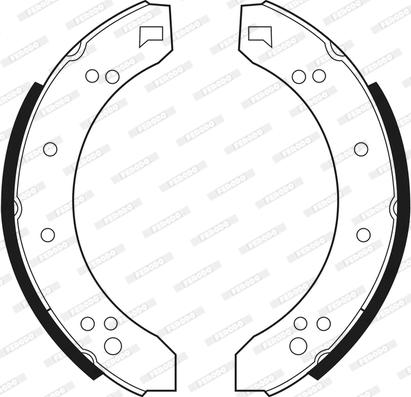 Ferodo FSB355 - Комплект гальм, барабанний механізм autocars.com.ua