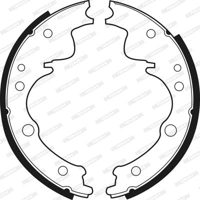 Ferodo FSB393R - Комплект тормозных колодок, барабанные autodnr.net