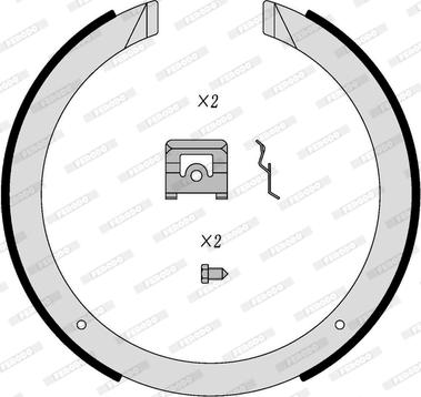 Ferodo FSB4157 - Комплект гальм, ручник, парковка autocars.com.ua