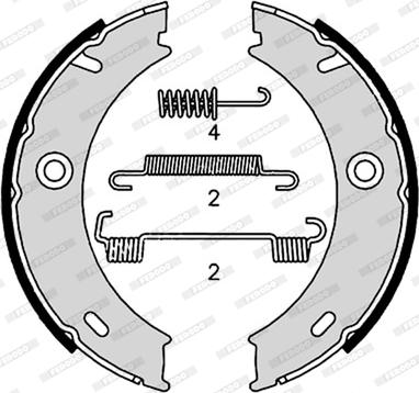 Ferodo FSB4190 - Комплект гальм, ручник, парковка autocars.com.ua