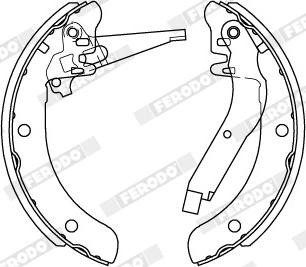Ferodo FSB4231 - Комплект гальм, барабанний механізм autocars.com.ua