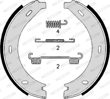 Ferodo FSB4306 - Комплект гальм, барабанний механізм autocars.com.ua