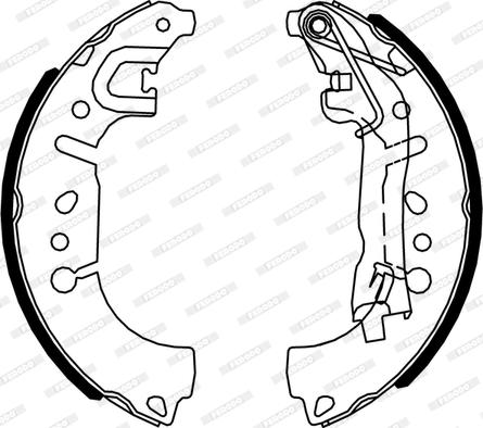 Ferodo FSB4317 - Комплект тормозных колодок, барабанные avtokuzovplus.com.ua