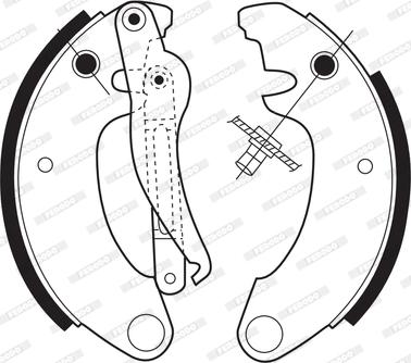 Ferodo FSB49 - Комплект тормозных колодок, барабанные avtokuzovplus.com.ua