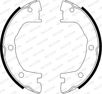 Ferodo FSB593 - Комплект тормозов, ручник, парковка avtokuzovplus.com.ua