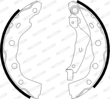 Ferodo FSB616 - Комплект тормозных колодок, барабанные avtokuzovplus.com.ua