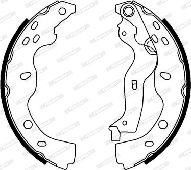 Ferodo FSB691 - Комплект тормозных колодок, барабанные avtokuzovplus.com.ua