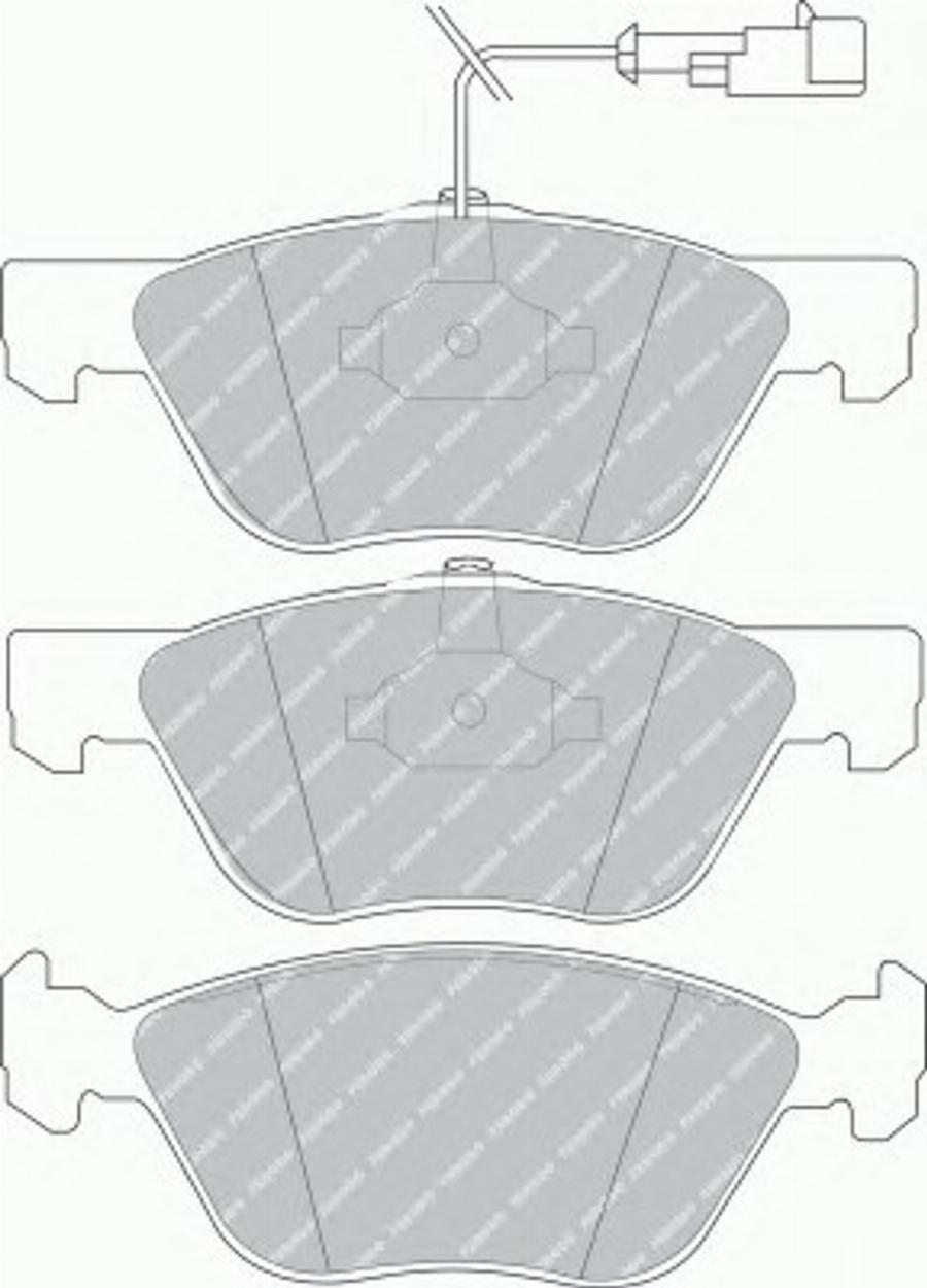 Ferodo FSL1052 - Гальмівні колодки, дискові гальма autocars.com.ua