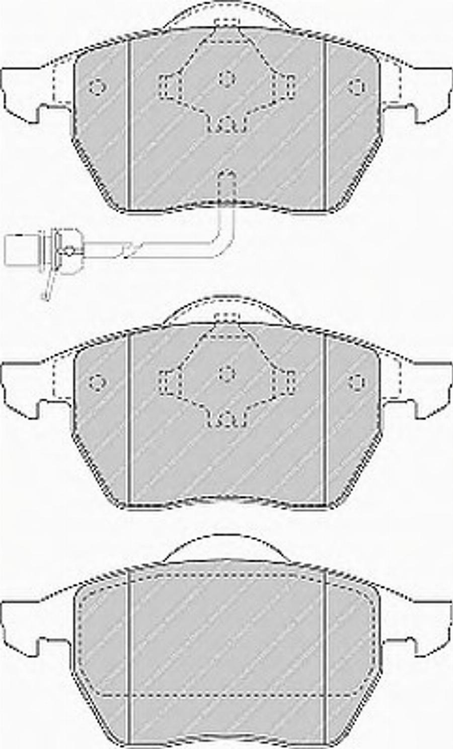 Ferodo FSL1496 - Тормозные колодки, дисковые, комплект avtokuzovplus.com.ua