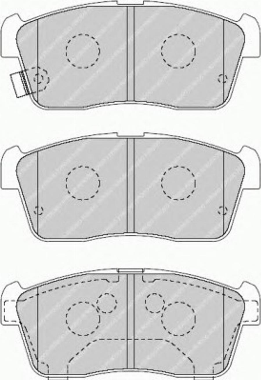 Ferodo FSL1532 - Тормозные колодки, дисковые, комплект avtokuzovplus.com.ua