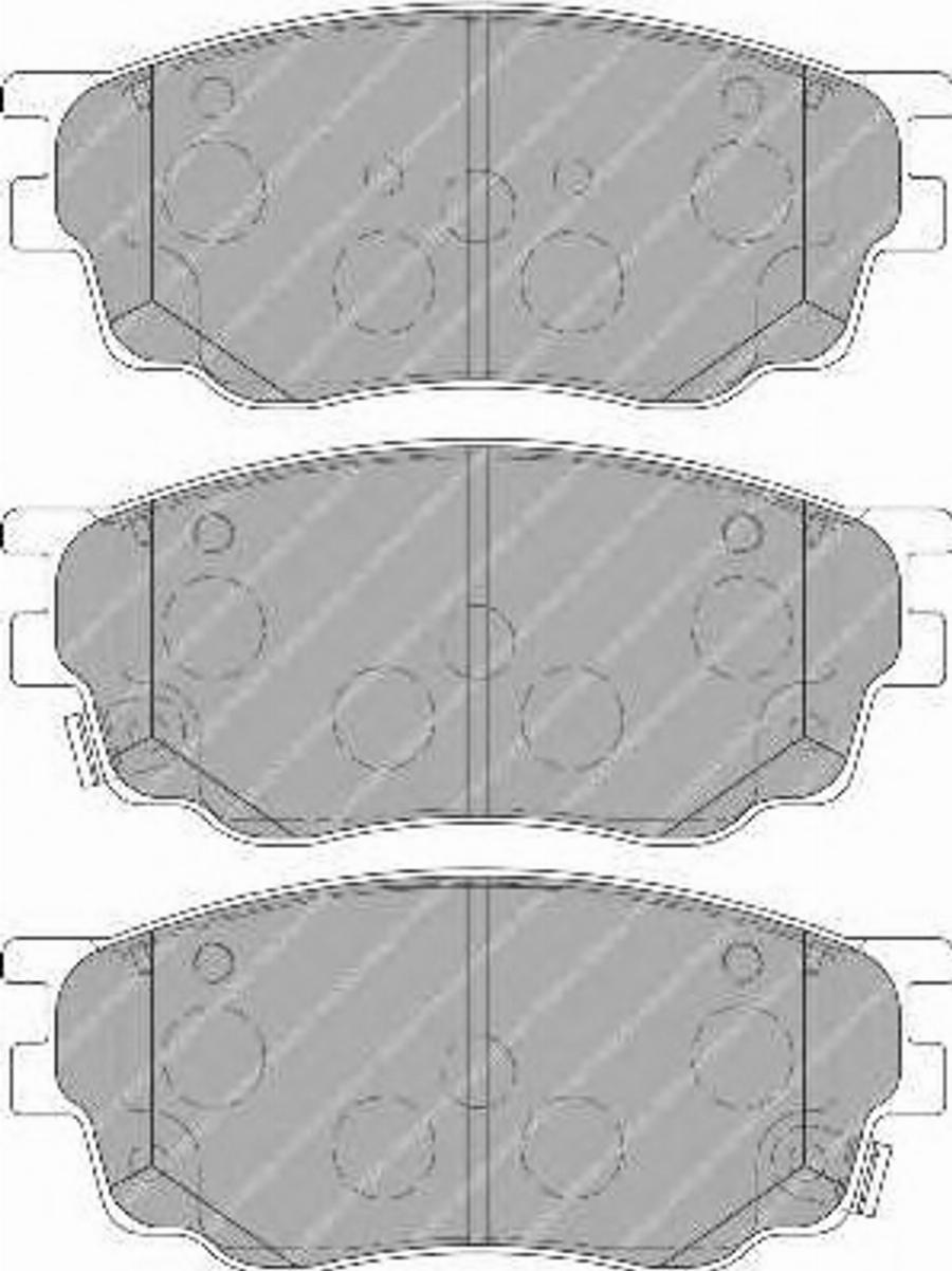 Ferodo FSL1707 - Гальмівні колодки, дискові гальма autocars.com.ua