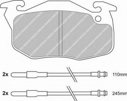 Ferodo FSL729 - Тормозные колодки, дисковые, комплект avtokuzovplus.com.ua