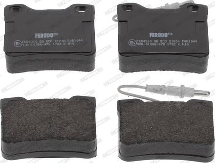 Ferodo FVR1044 - Тормозные колодки, дисковые, комплект autodnr.net