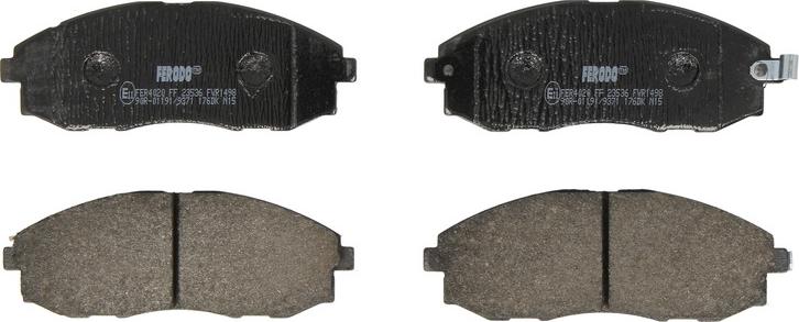 Ferodo FVR1498 - Гальмівні колодки, дискові гальма autocars.com.ua