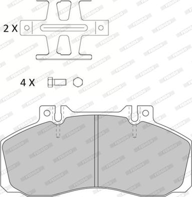 Ferodo FVR1522B - Тормозные колодки, дисковые, комплект avtokuzovplus.com.ua