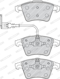 Ferodo FVR1643 - Тормозные колодки, дисковые, комплект avtokuzovplus.com.ua