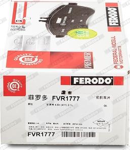 Ferodo FVR1777 - Тормозные колодки, дисковые, комплект autodnr.net