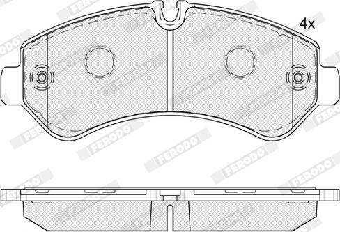 Ferodo FVR5187 - Тормозные колодки, дисковые, комплект avtokuzovplus.com.ua