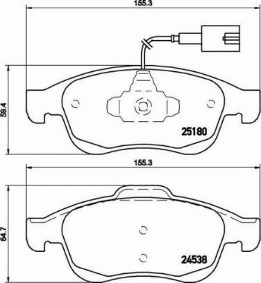 FIAT 77365355 - Гальмівні колодки, дискові гальма autocars.com.ua